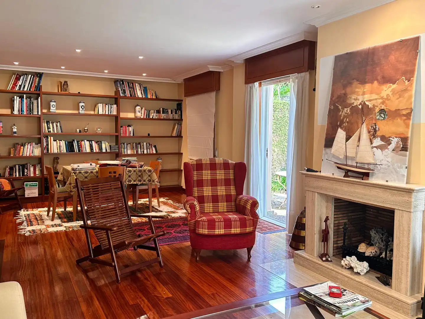 Living room of Detached homes for sale in Brión  with Heating, Private garden and Parquet flooring
