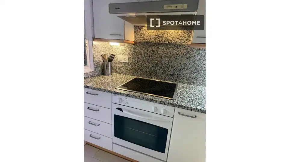 Cocina de Apartamento para compartir en Sant Cugat del Vallès con Aire acondicionado, Terraza y Amueblado