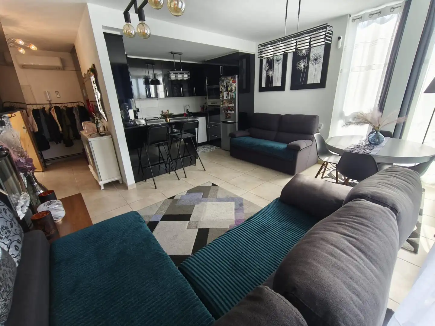 Sala de estar de Piso en venta en Ribeira con Calefacción y Terraza