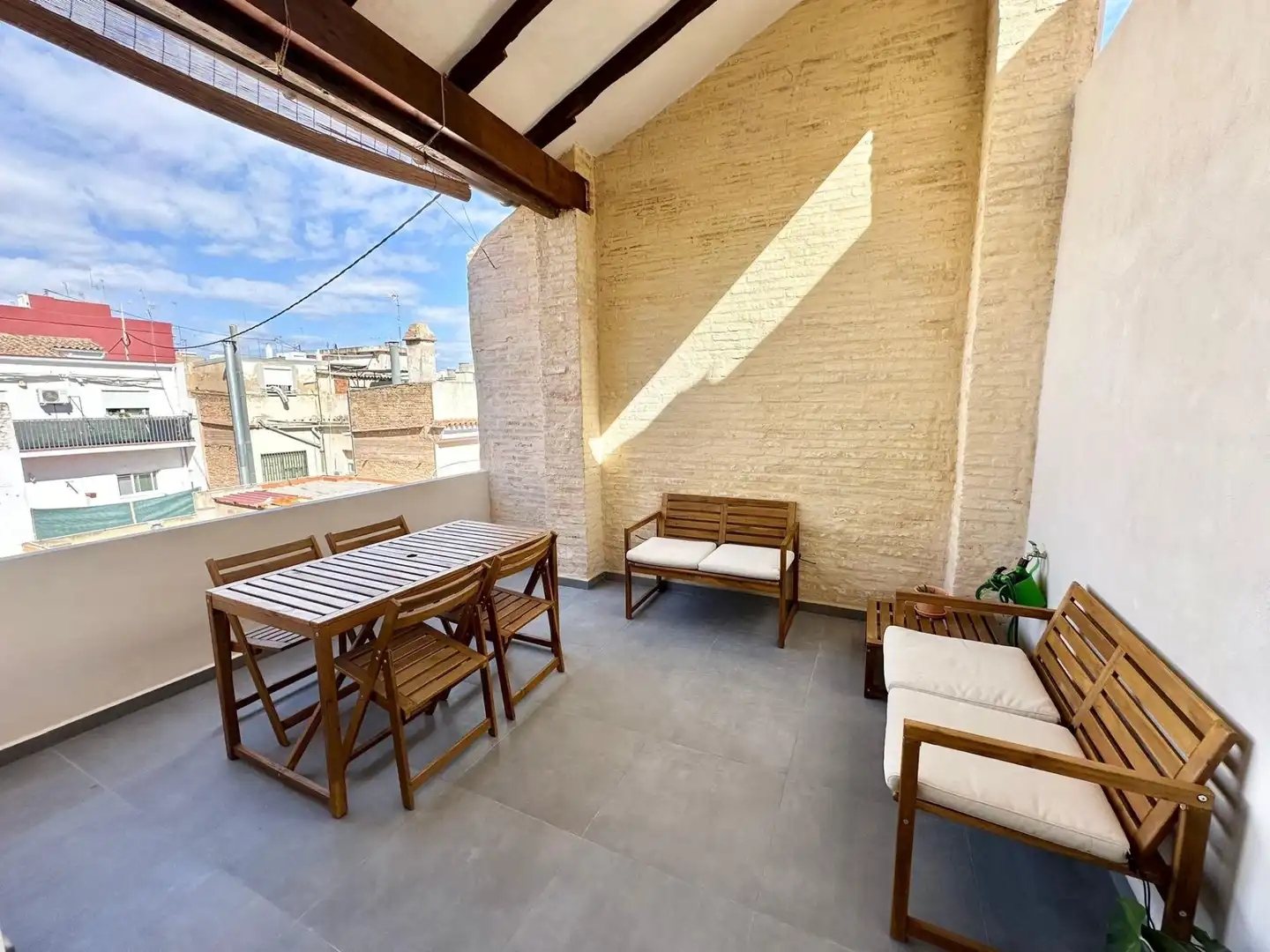 Terrace of Attic for rent in Valencia  with Air Conditioner, Heating and Parquet flooring