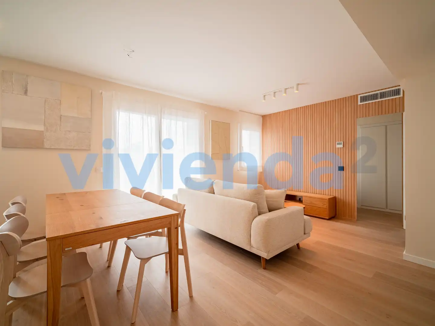 Wohnzimmer von Wohnung zur Miete in Madrid mit Klimaanlage, Heizung und Terrasse