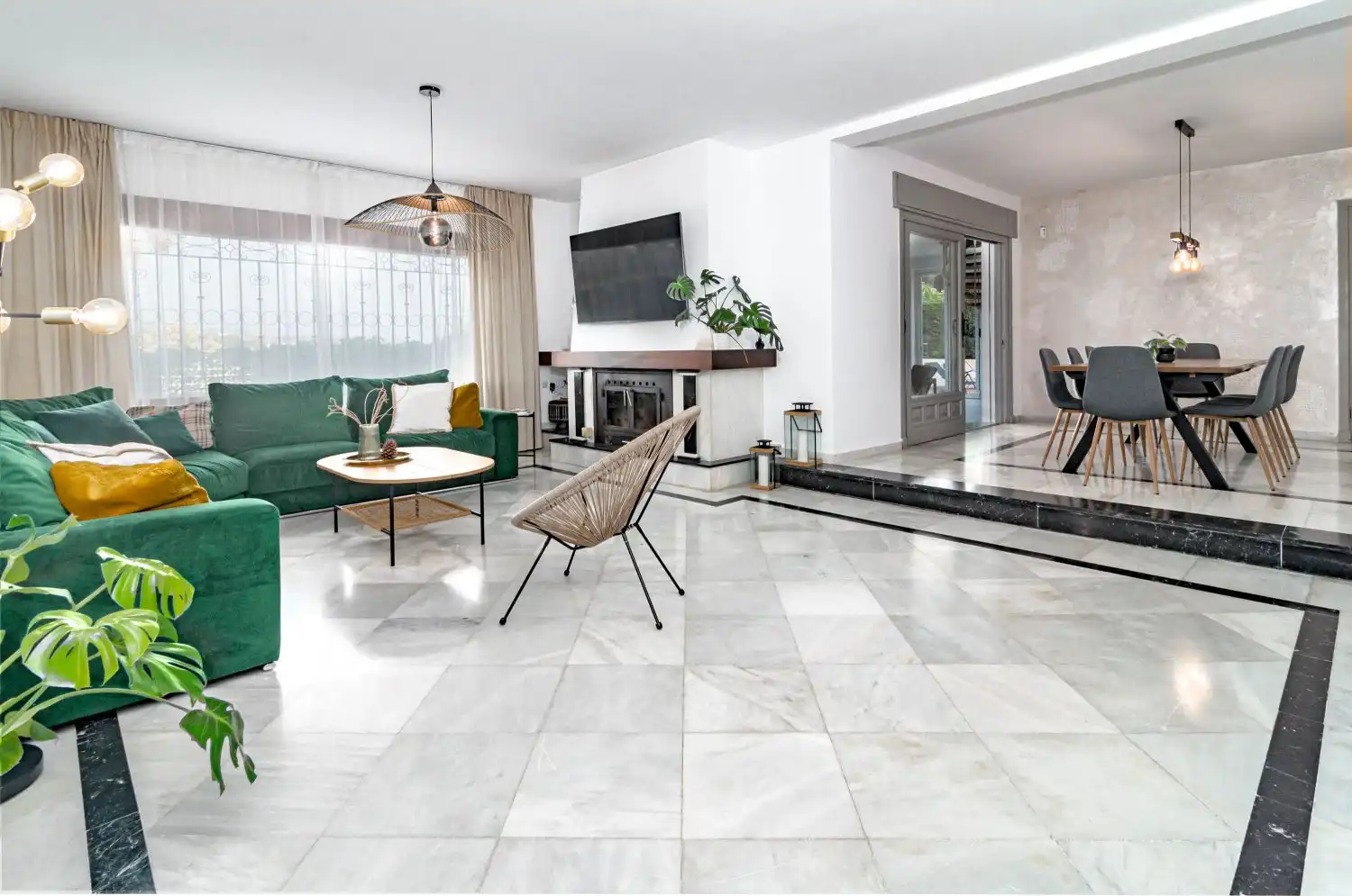 Living room of Houses for rent in Marbella  with Terrace and Swimming Pool
