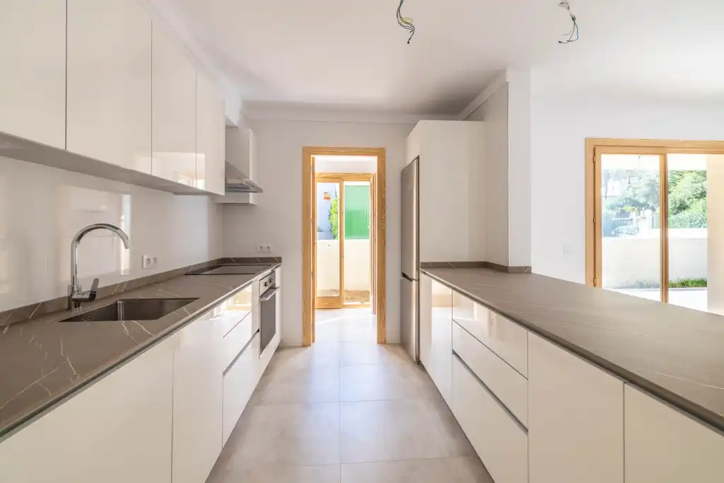 Cocina de Apartamento en venta en Pollença con Aire acondicionado, Jardín privado y Terraza
