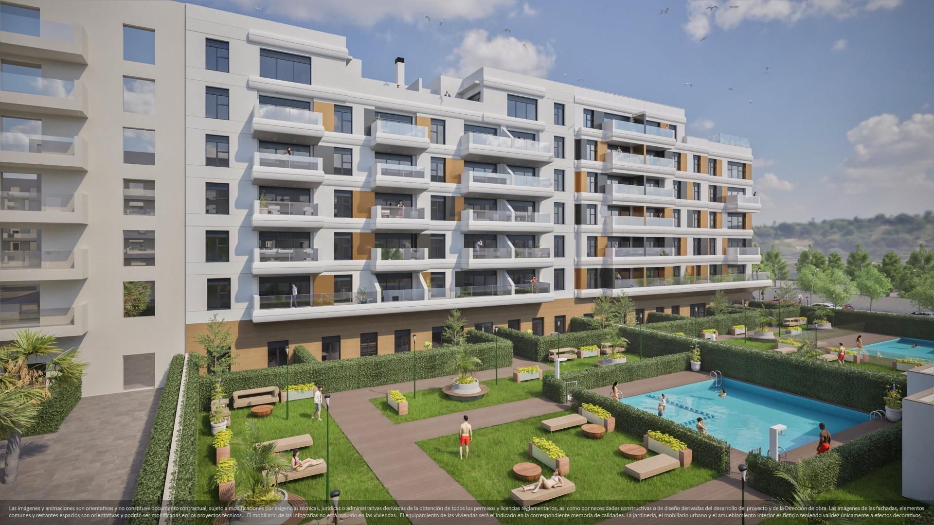 Außenansicht von Wohnung zum Verkauf in Badajoz Capital mit Klimaanlage, Privatgarten und Terrasse