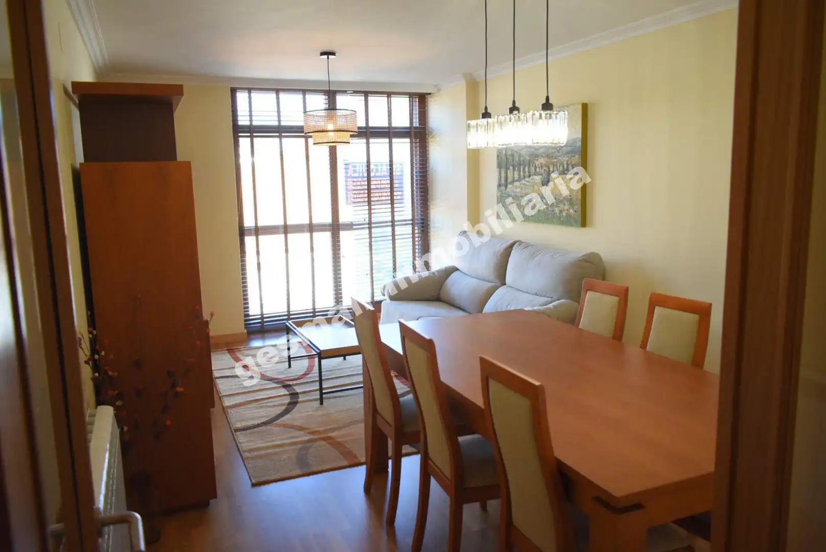 Dining room of Flat for rent in Poio  with Heating, Parquet flooring and Terrace
