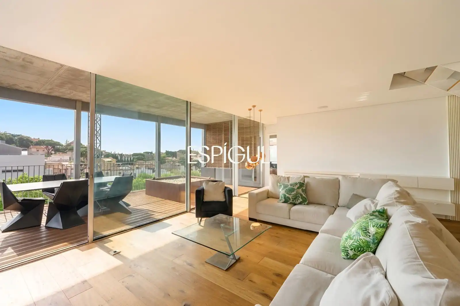 Sala d'estar de Dúplex en venda en Tiana amb Aire condicionat, Calefacció i Parquet