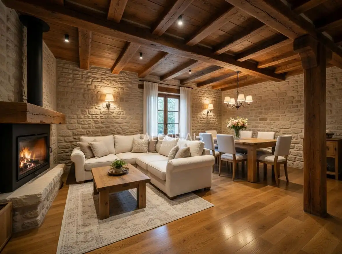 Sala de estar de Finca rústica en venta en Zegama con Jardín privado