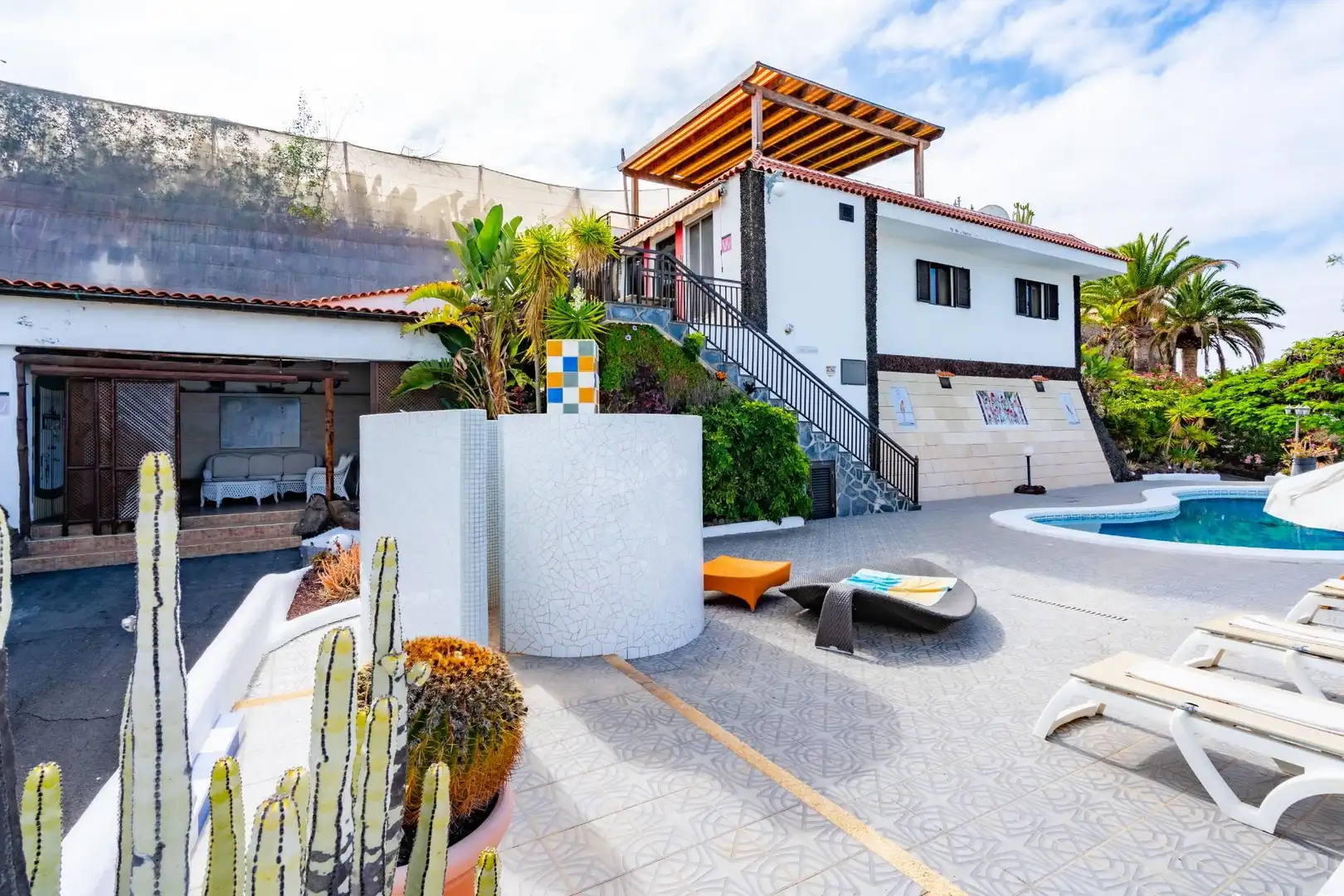 Terrassa de Casa o xalet en venda en Guía de Isora amb Aire condicionat, Jardí privat i Terrassa