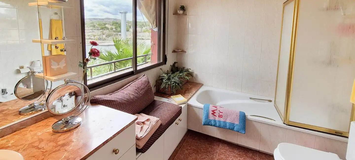 Bany de Casa o xalet en venda en Elche / Elx amb Aire condicionat, Jardí privat i Traster