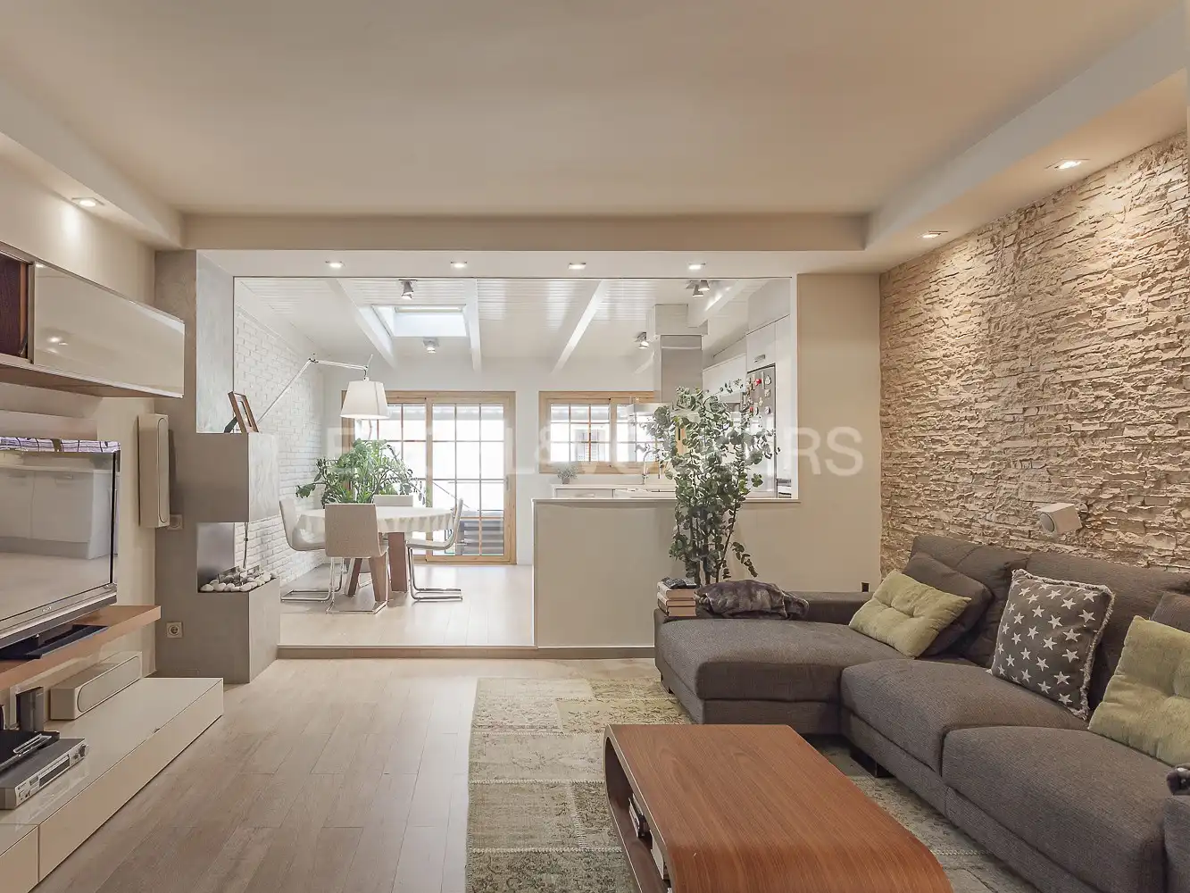 Sala de estar de Piso en venta en Sabadell con Aire acondicionado, Calefacción y Jardín privado