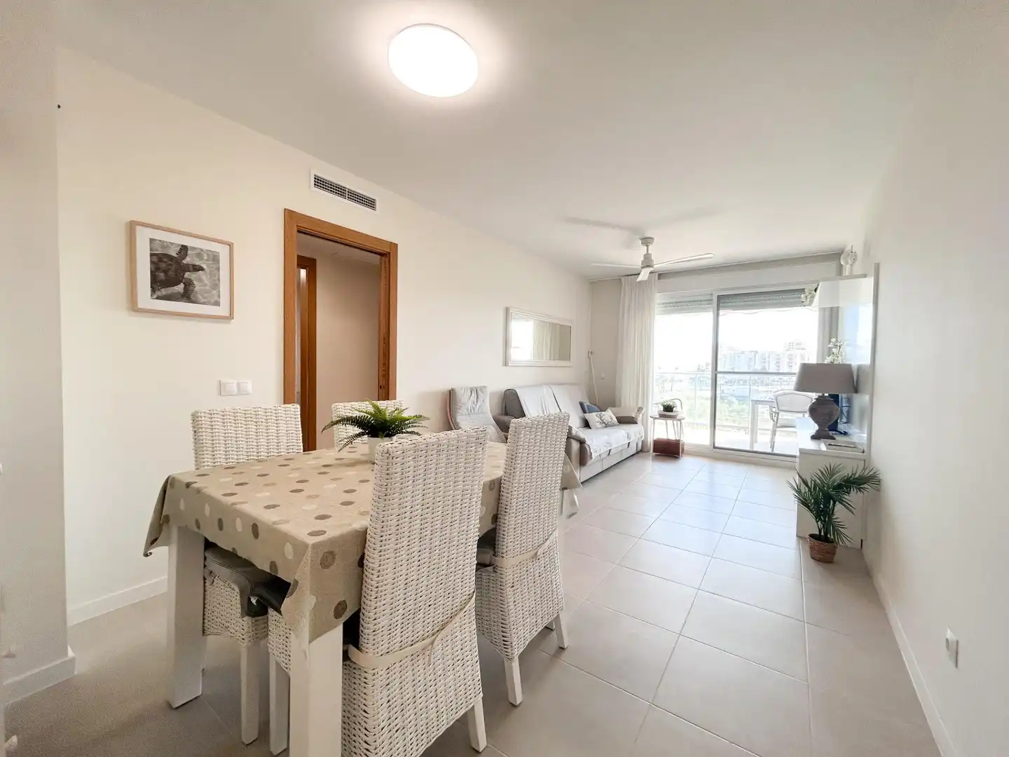Wohnzimmer von Wohnungen zur Miete in El Puig de Santa Maria mit Klimaanlage, Heizung und Privatgarten