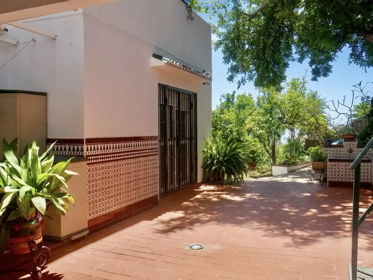 Exterior view of Ground floor for sale in Málaga  with Air Conditioner, Private garden and Terrace