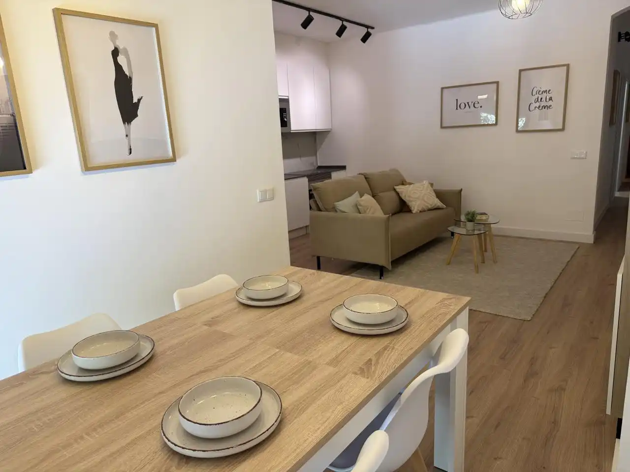 Dining room of Flat for sale in Terrassa  with Air Conditioner, Parquet flooring and Furnished