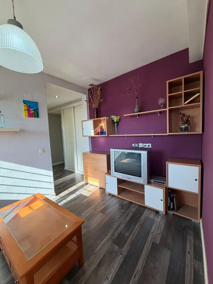 Sala d'estar de Àtic de lloguer en Madrid amb Aire condicionat, Calefacció i Moblat