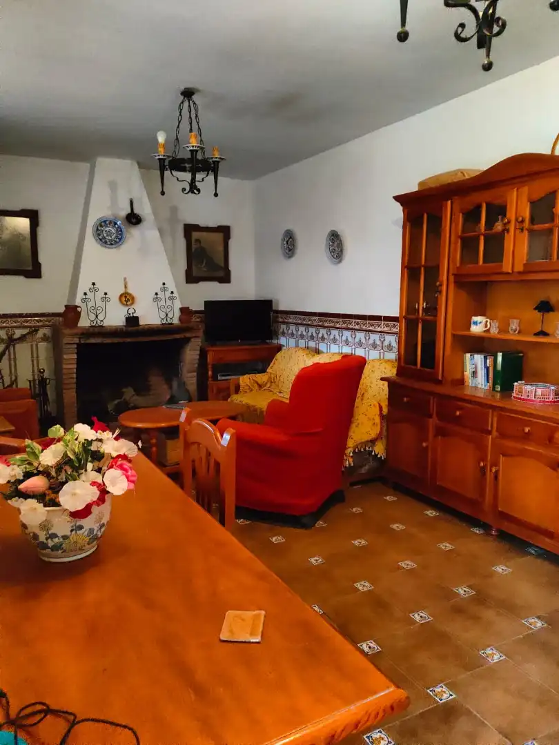 Sala d'estar de Casa o xalet de lloguer en Villagarcía de la Torre amb Jardí privat, Piscina i Moblat