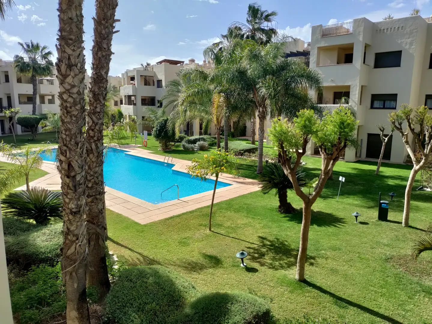 Swimming pool of Apartments for sale in San Javier  with Air Conditioner, Heating and Storage room