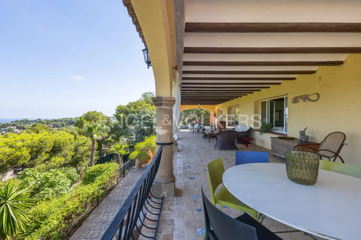 Terrasse von Haus oder Chalet zur Miete in Jávea / Xàbia mit Klimaanlage, Heizung und Privatgarten