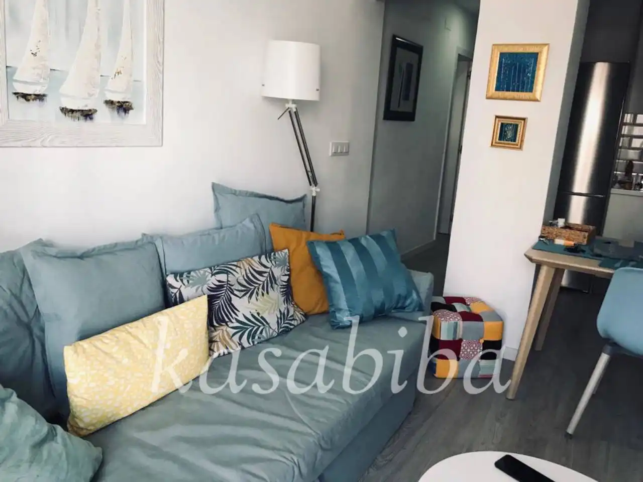 Living room of Flat for rent in Valencia  with Air Conditioner, Furnished and Balcony