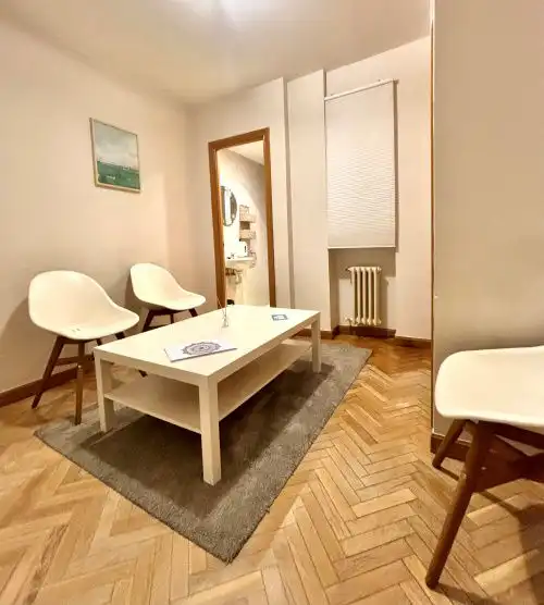 Living room of Flat for rent in Madrid  with Air Conditioner, Heating and Parquet flooring