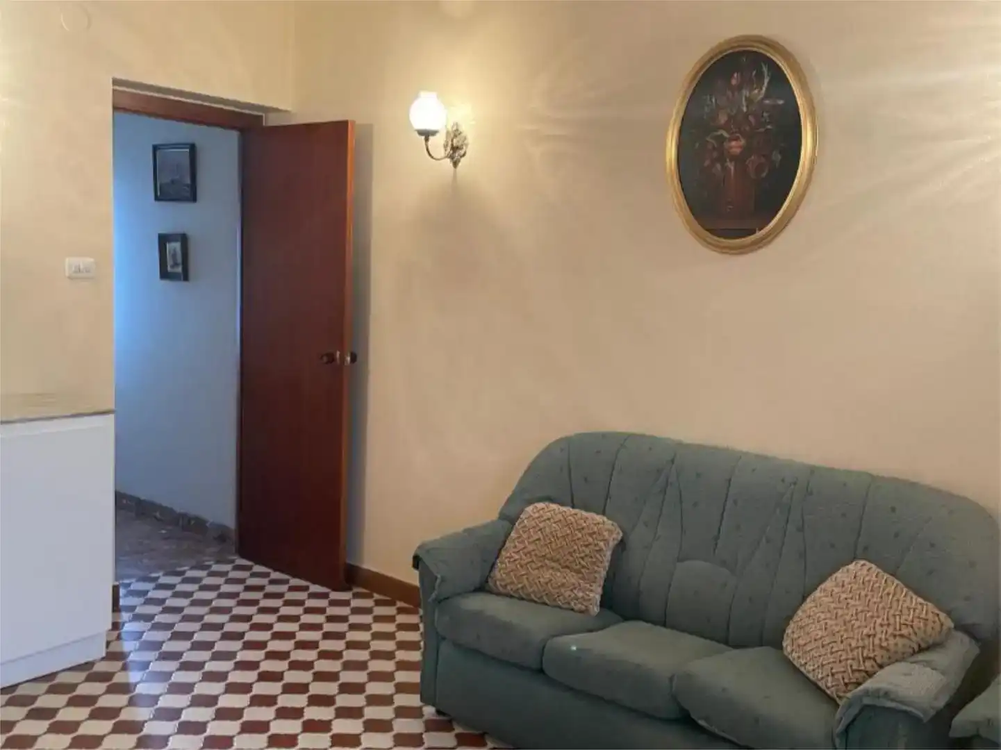 Sala de estar de Piso en venta en Ponteceso con Amueblado y Balcón