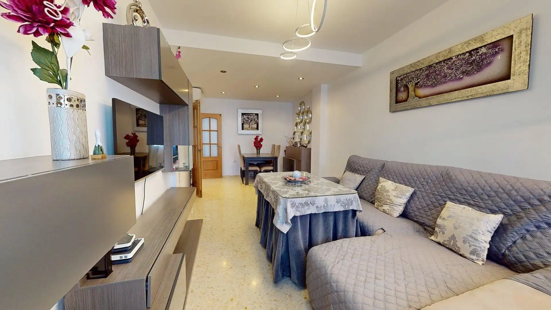 Sala de estar de Casa adosada en venta en La Guijarrosa con Aire acondicionado, Calefacción y Terraza
