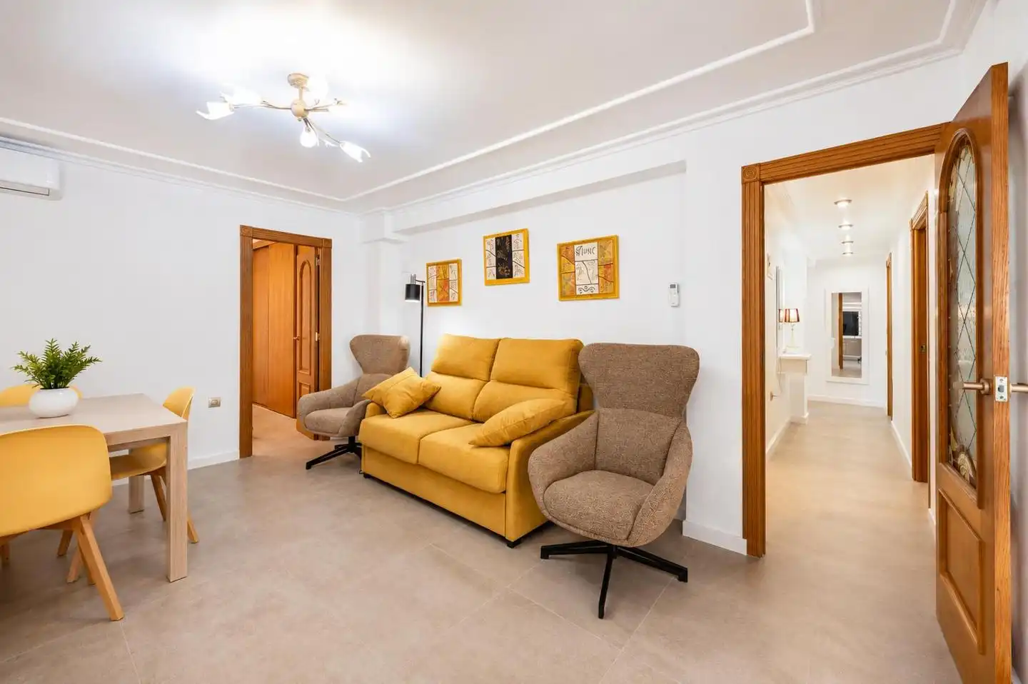 Sala de estar de Apartamento en venta en Santa Pola con Aire acondicionado, Terraza y Amueblado