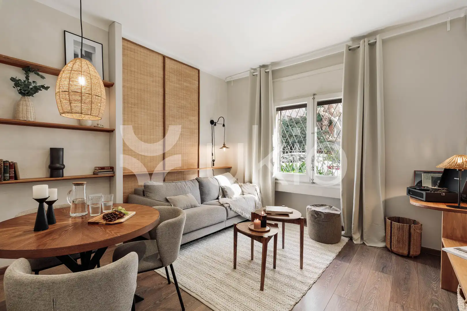 Sala d'estar de Apartament de lloguer en Barcelona amb Aire condicionat, Calefacció i Moblat