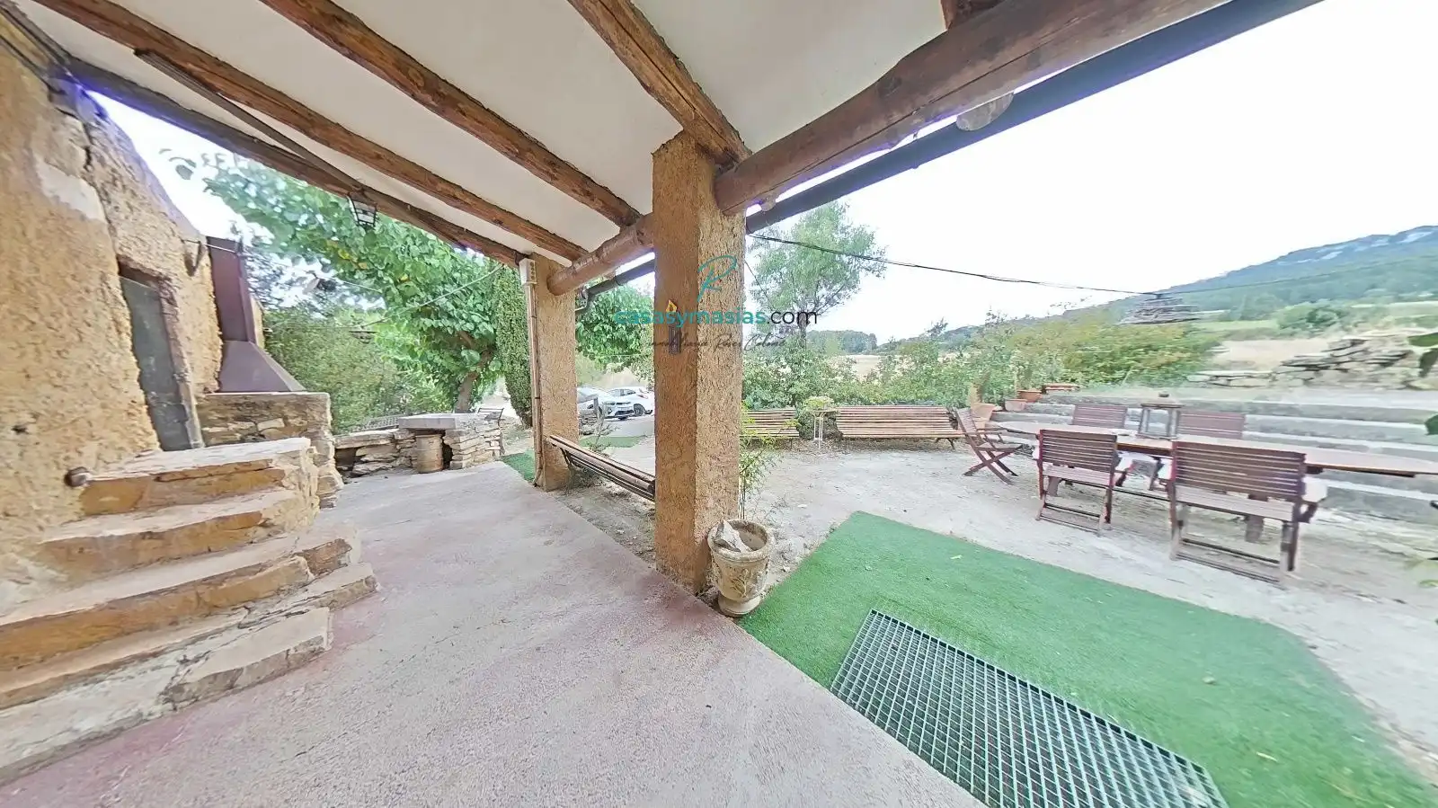 Terrassa de Finca rústica en venda en Sant Martí Sarroca amb Calefacció, Jardí privat i Parquet