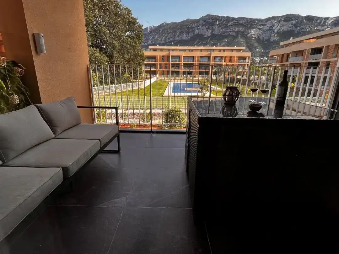 Terrasse von Wohnung zur Miete in Dénia mit Klimaanlage und Schwimmbad