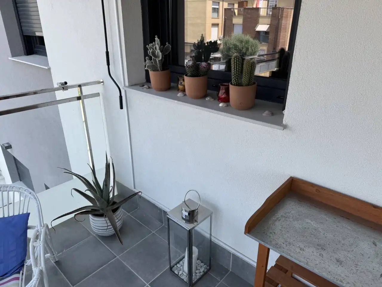 Balcony of Flat for rent in Cubelles  with Air Conditioner, Heating and Parquet flooring
