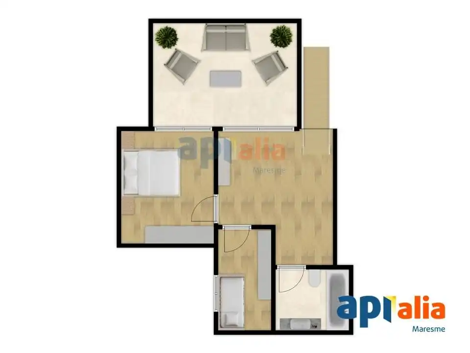 Bedroom of Duplexes for sale in Pineda de Mar  with Air Conditioner, Private garden and Parquet flooring