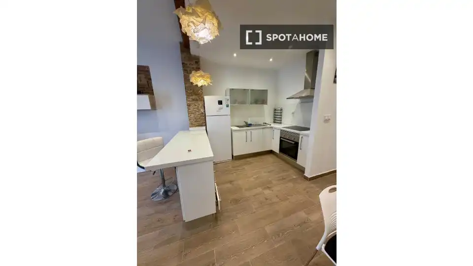 Kitchen of Flat for rent in Valencia  with Air Conditioner, Heating and Furnished