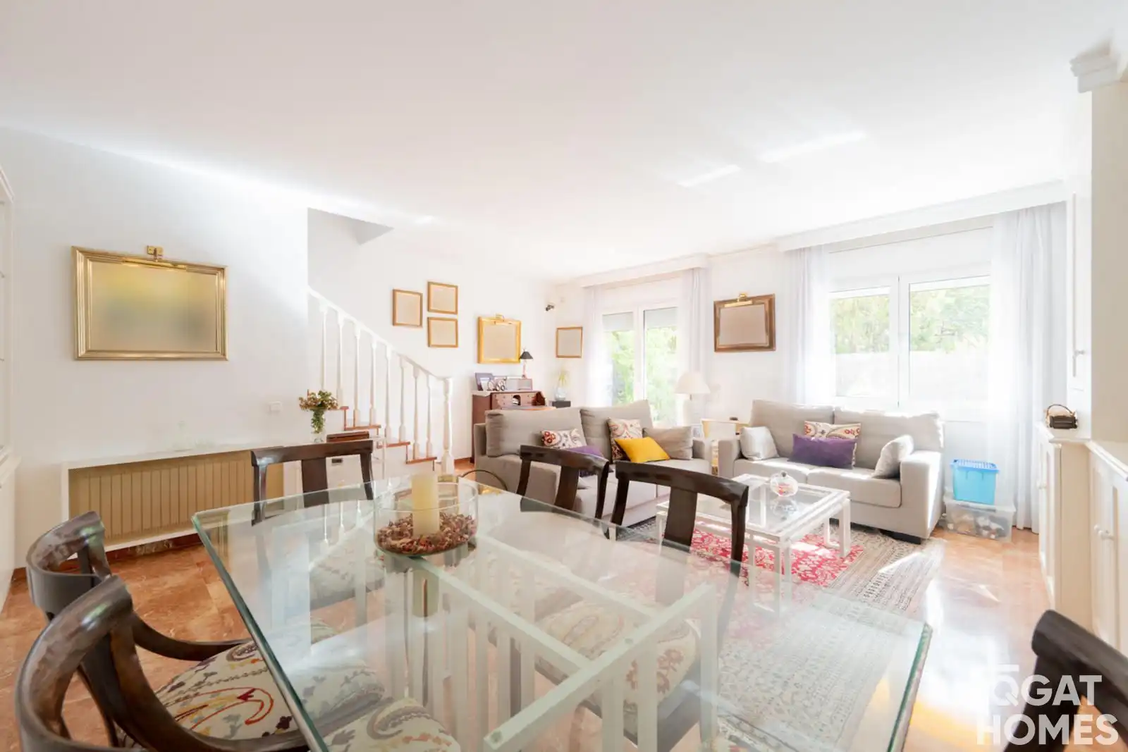 Living room of Detached homes for sale in Sant Cugat del Vallès  with Air Conditioner, Heating and Terrace