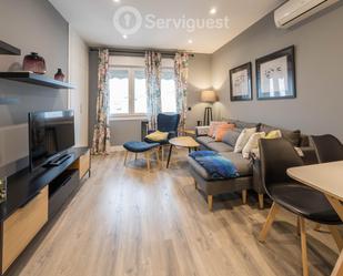 Living room of Apartment to rent in  Madrid Capital  with Air Conditioner, Heating and Terrace