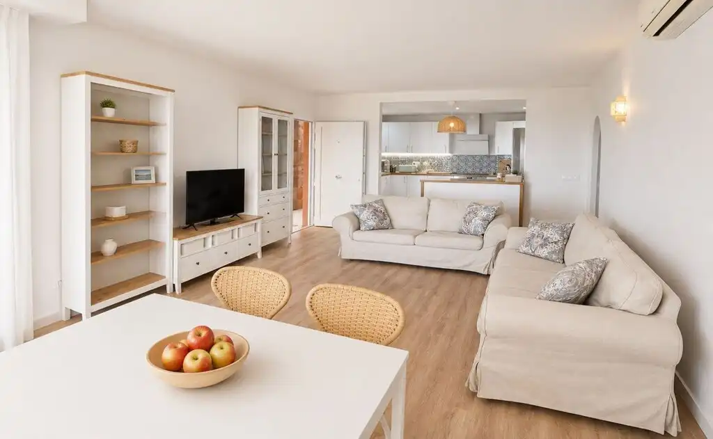 Sala de estar de Apartamento en venta en Benalmádena con Aire acondicionado, Jardín privado y Terraza