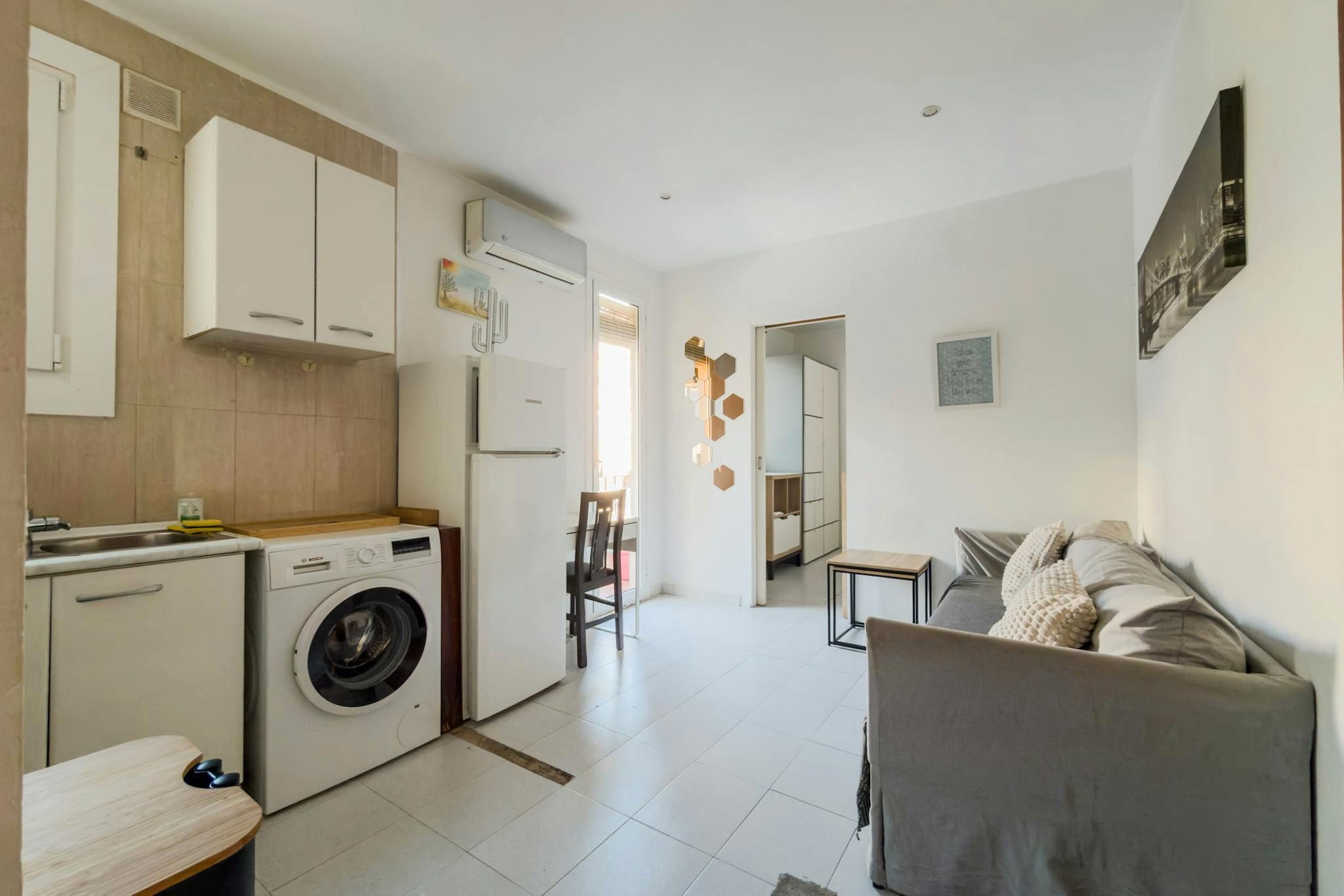 Bedroom of Flat to rent in  Barcelona Capital  with Air Conditioner, Heating and Furnished