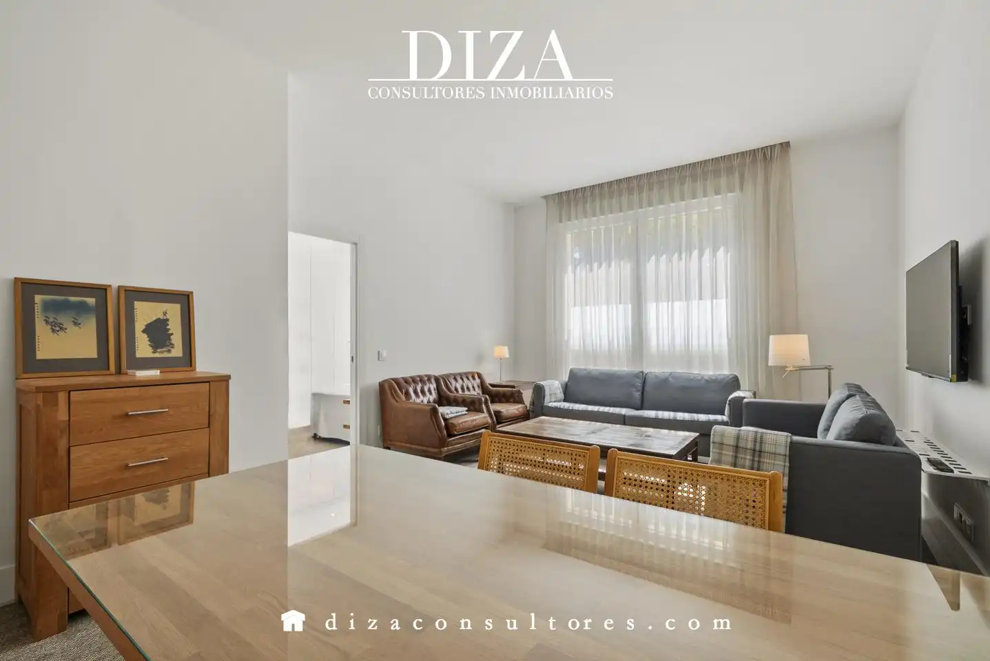 Living room of Ground floor for rent in Madrid  with Air Conditioner and Furnished
