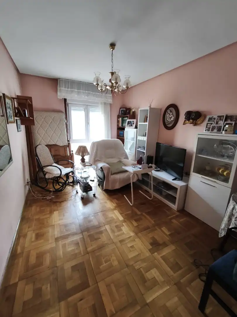 Living room of Flat for sale in Ourense Capital   with Heating, Parquet flooring and Terrace