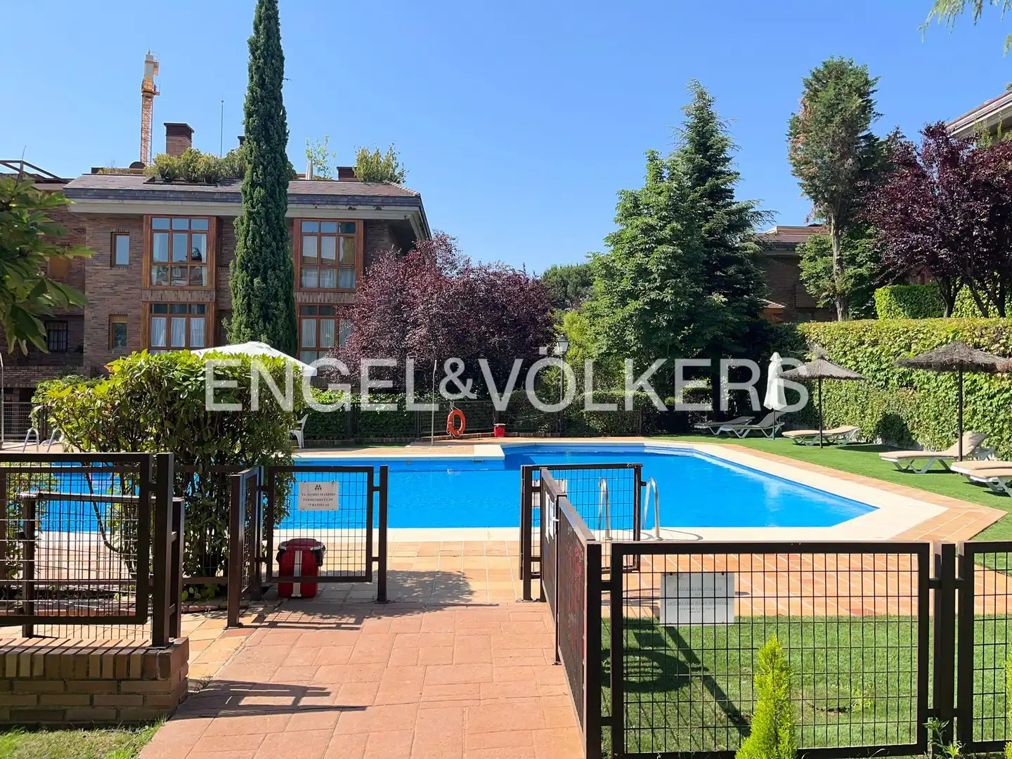 Swimming pool of Apartments for rent in Madrid  with Air Conditioner, Heating and Private garden