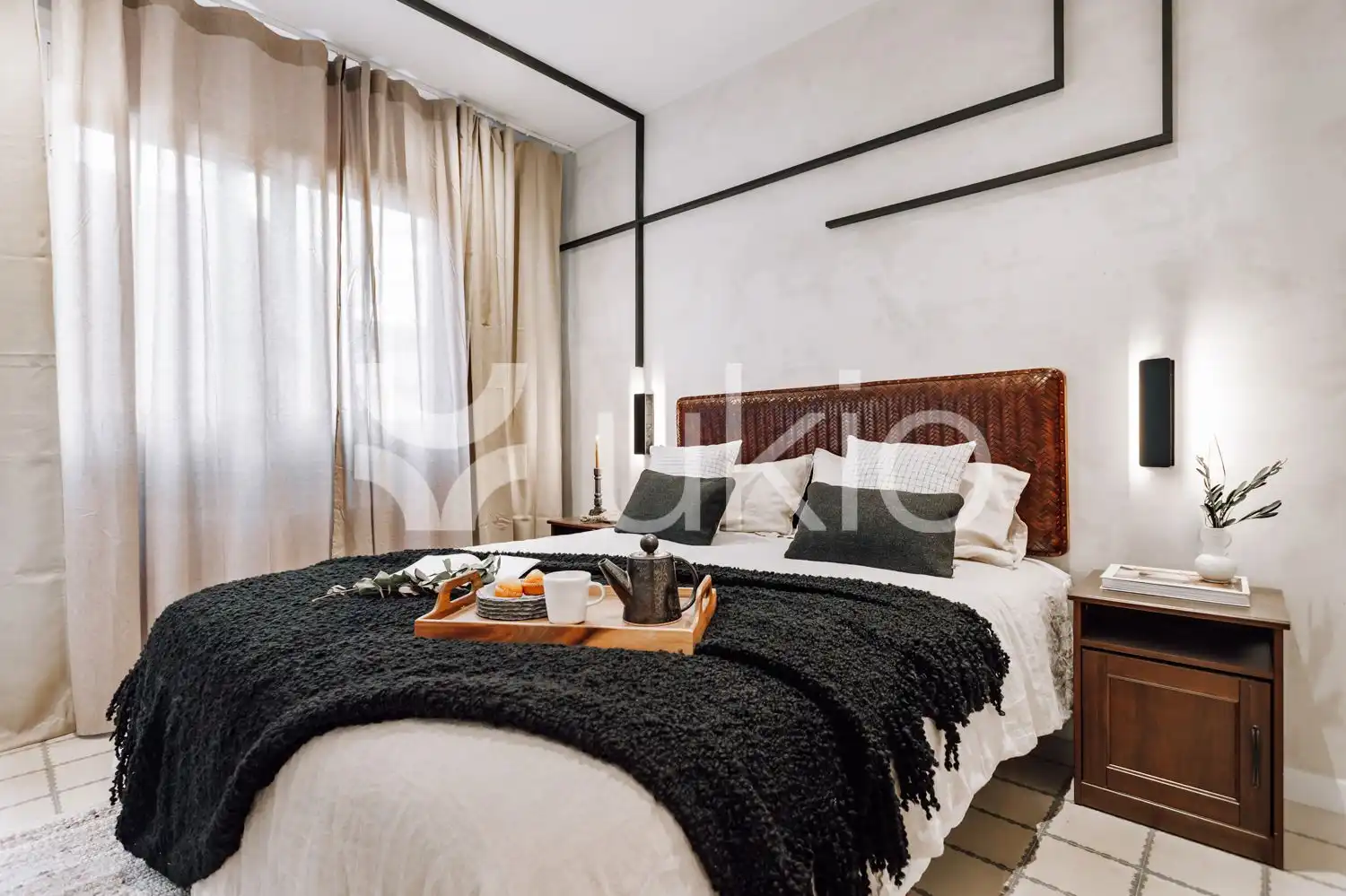 Habitación de Apartamento de alquiler en Barcelona con Aire acondicionado, Calefacción y Amueblado