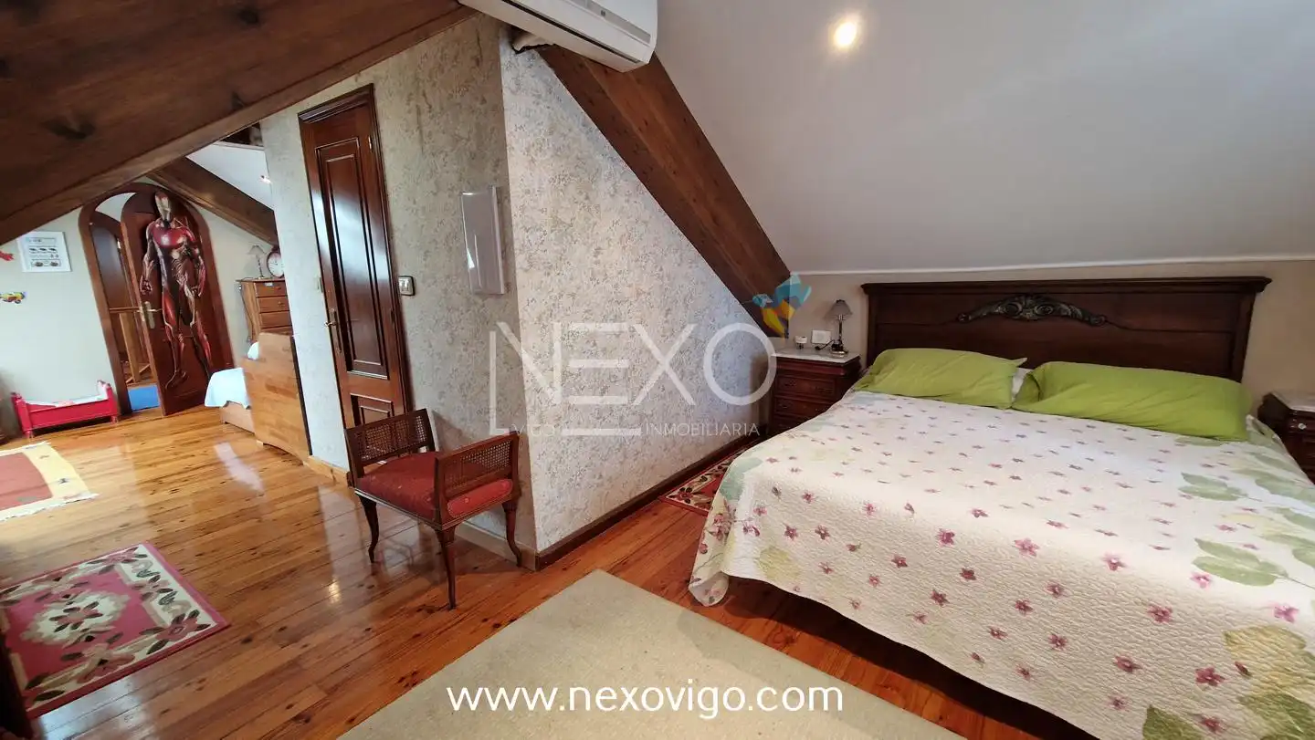Schlafzimmer von Haus oder Chalet zum Verkauf in Mondariz mit Heizung, Privatgarten und Terrasse