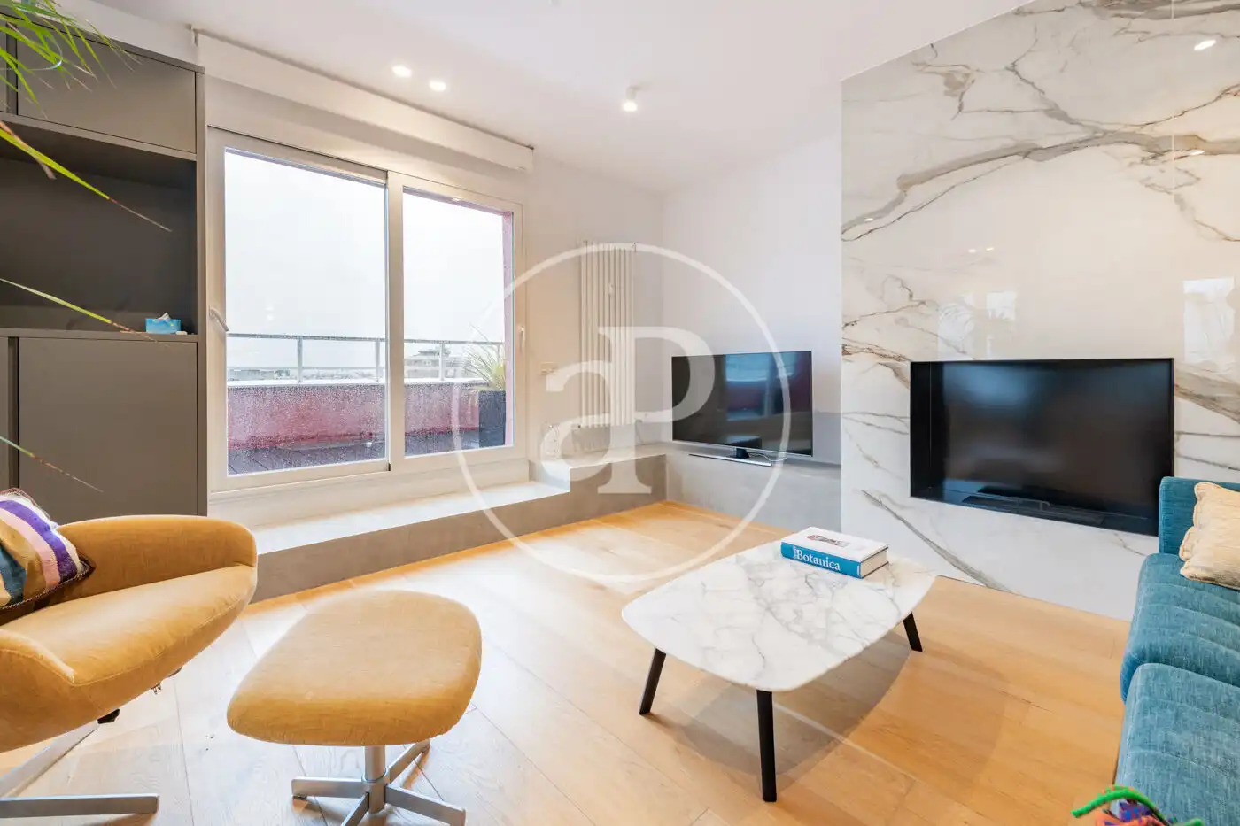 Wohnzimmer von Wohnung zum Verkauf in Madrid mit Klimaanlage, Heizung und Terrasse