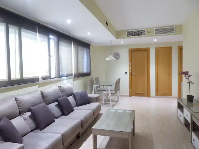 Wohnzimmer von Wohnungen zur Miete in Málaga mit Klimaanlage, Terrasse und Möbliert