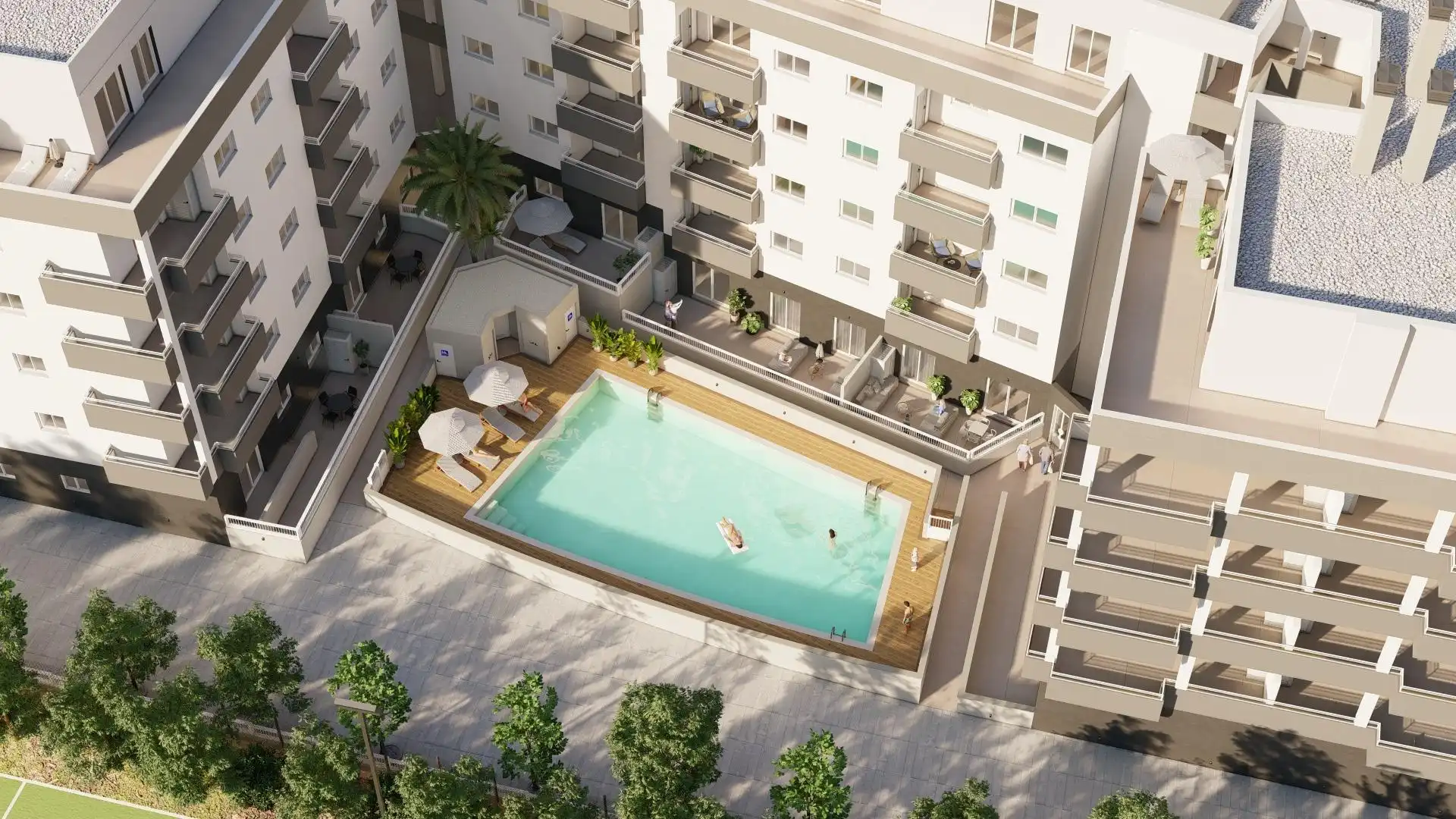 Piscina de Pis en venda en Roquetas de Mar amb Aire condicionat, Terrassa i Piscina comunitària