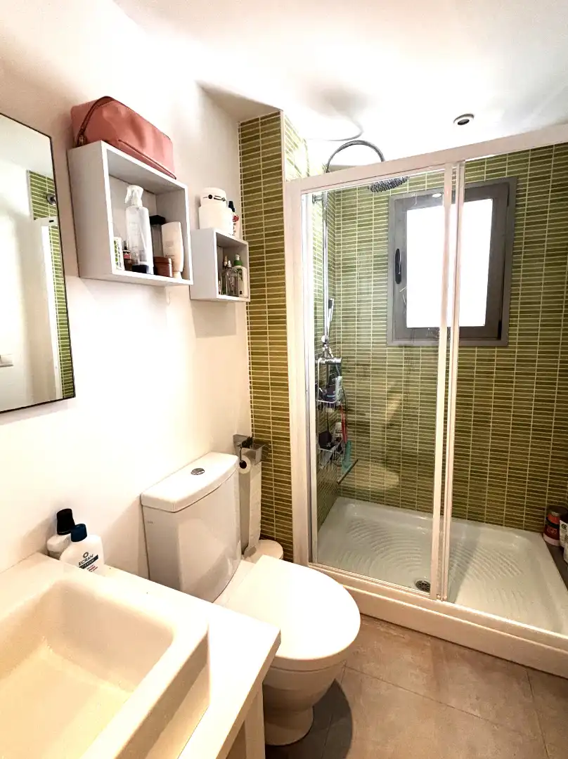 Badezimmer von Wohnung zur Miete in Sant Josep de sa Talaia mit Klimaanlage, Heizung und Privatgarten