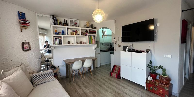 Sala d'estar de Pis en venda en Formentera amb Aire condicionat, Terrassa i Moblat