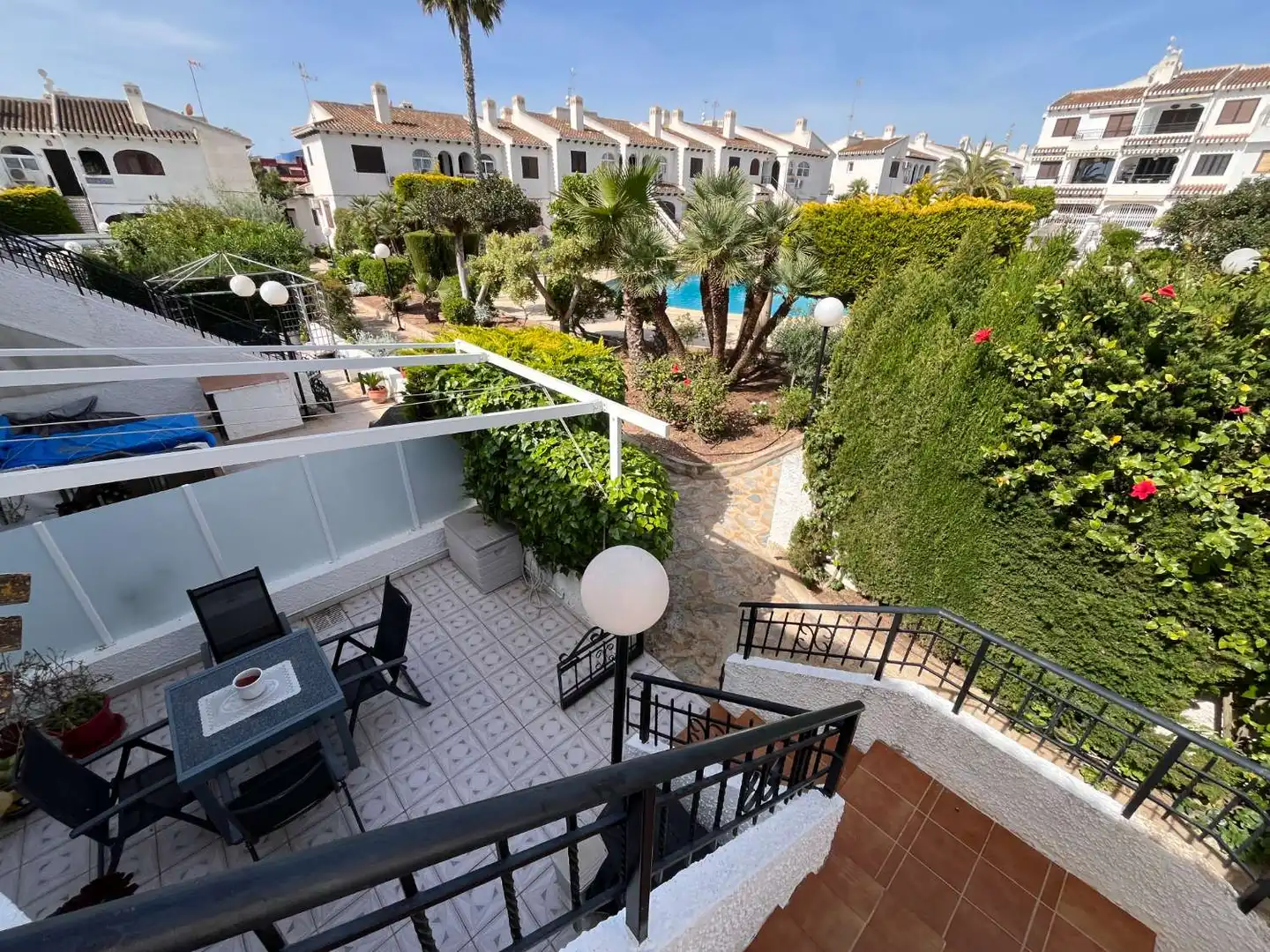 Terrasse von Wohnungen zum Verkauf in Orihuela mit Klimaanlage, Heizung und Schwimmbad