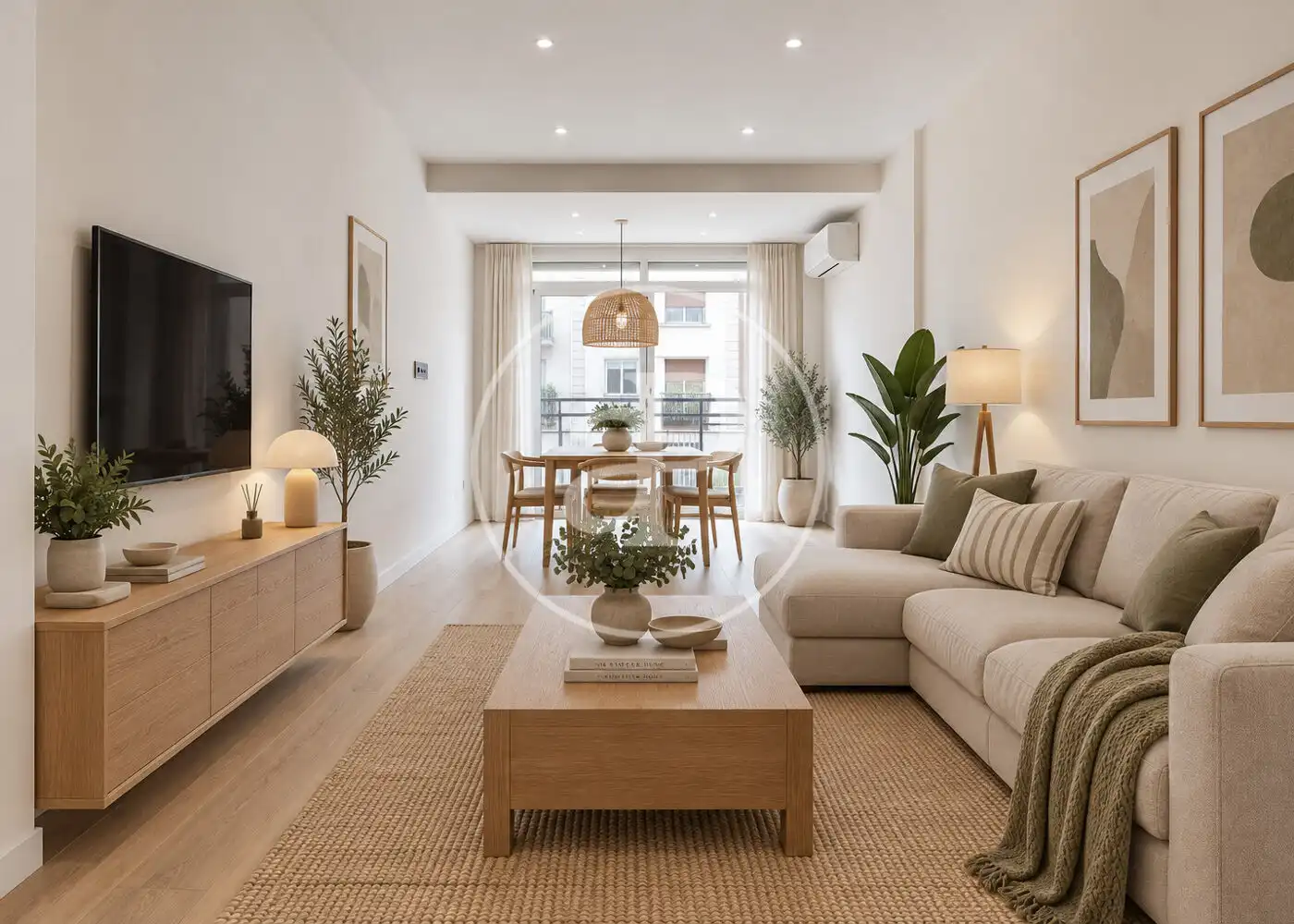 Living room of Flat for sale in Barcelona  with Air Conditioner, Heating and Balcony