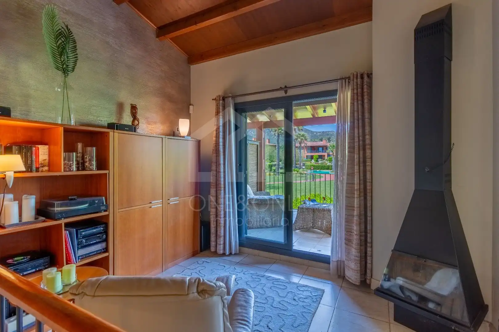 Wohnzimmer von Haus oder Chalet zur Miete in Mont-roig del Camp mit Klimaanlage, Heizung und Privatgarten