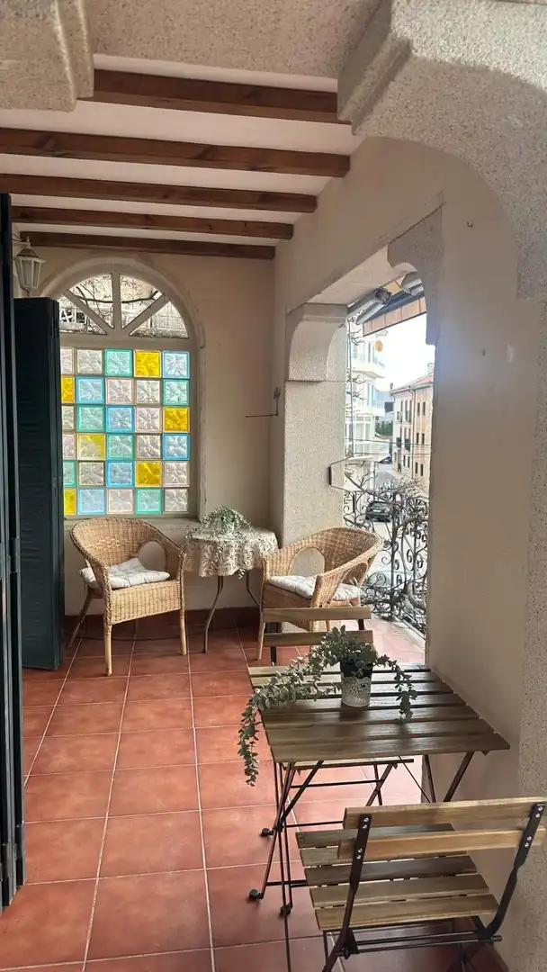 Terraza de Piso de alquiler en Miraflores de la Sierra con Calefacción y Amueblado
